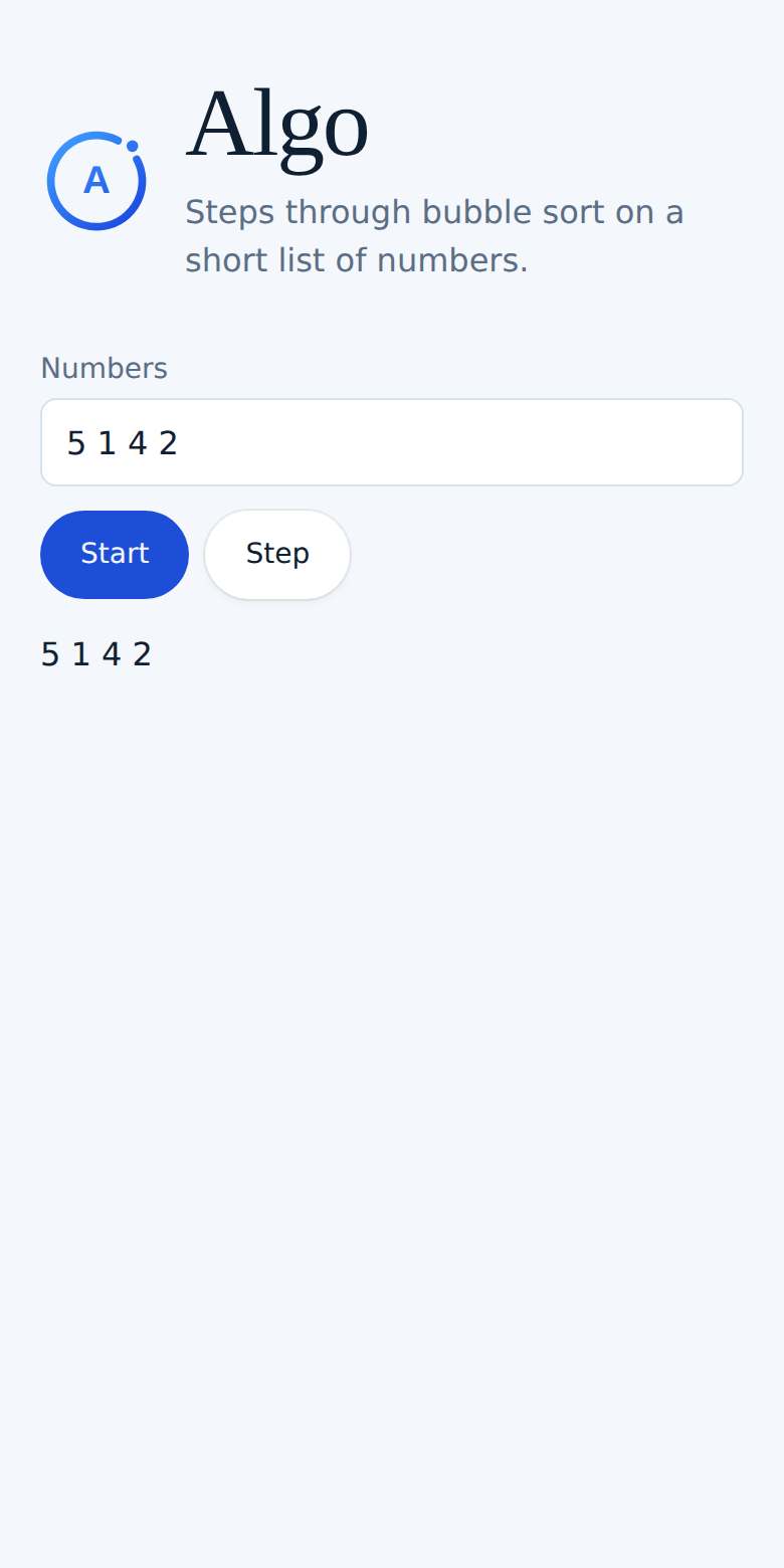 Algo on a phone