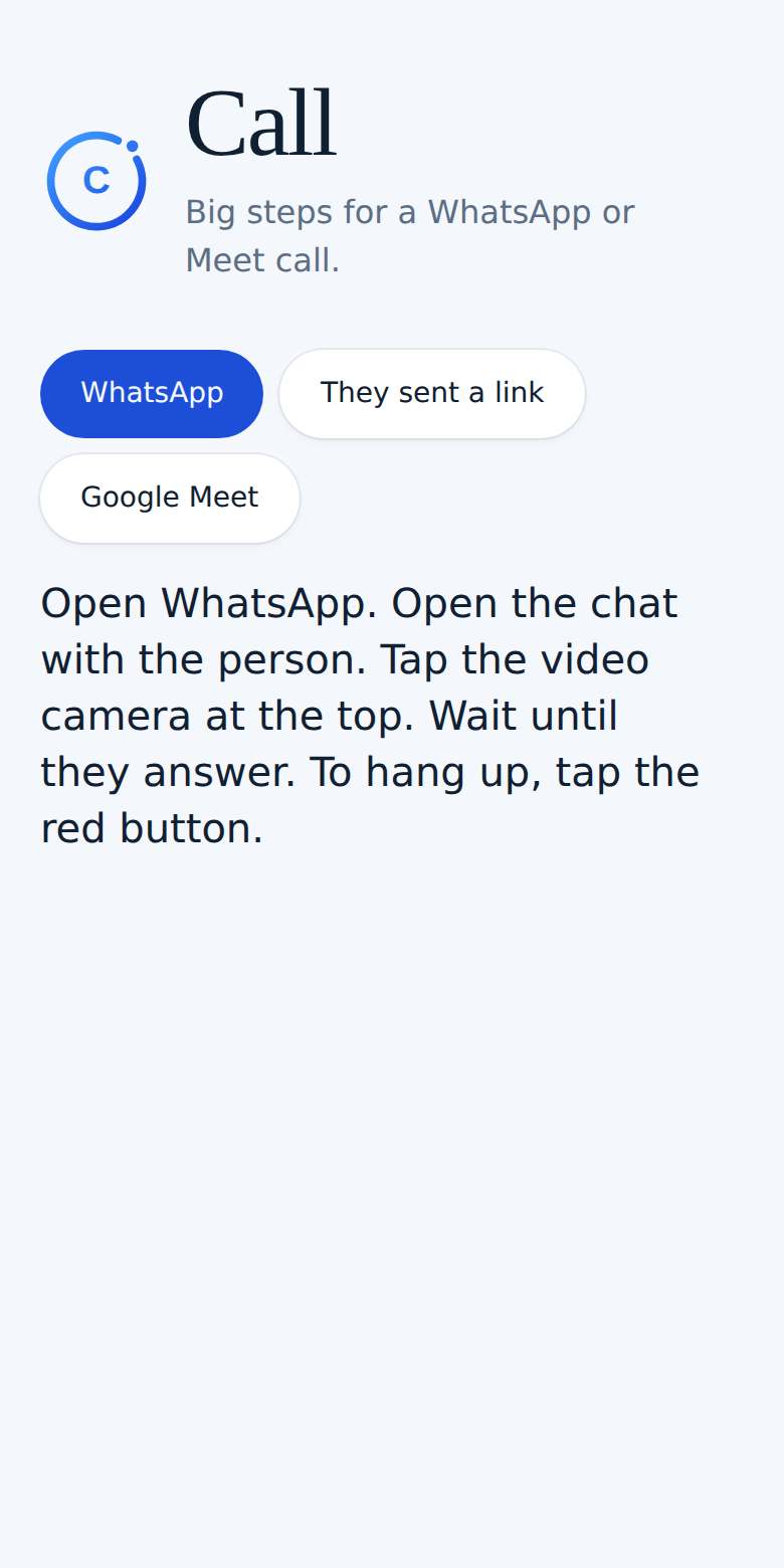 Call on a phone