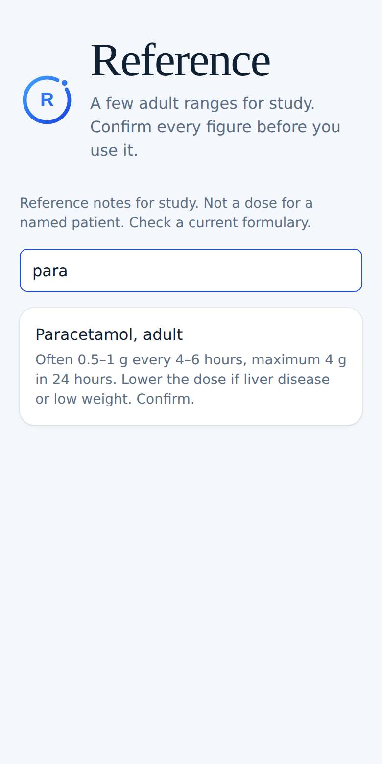 Reference on a phone