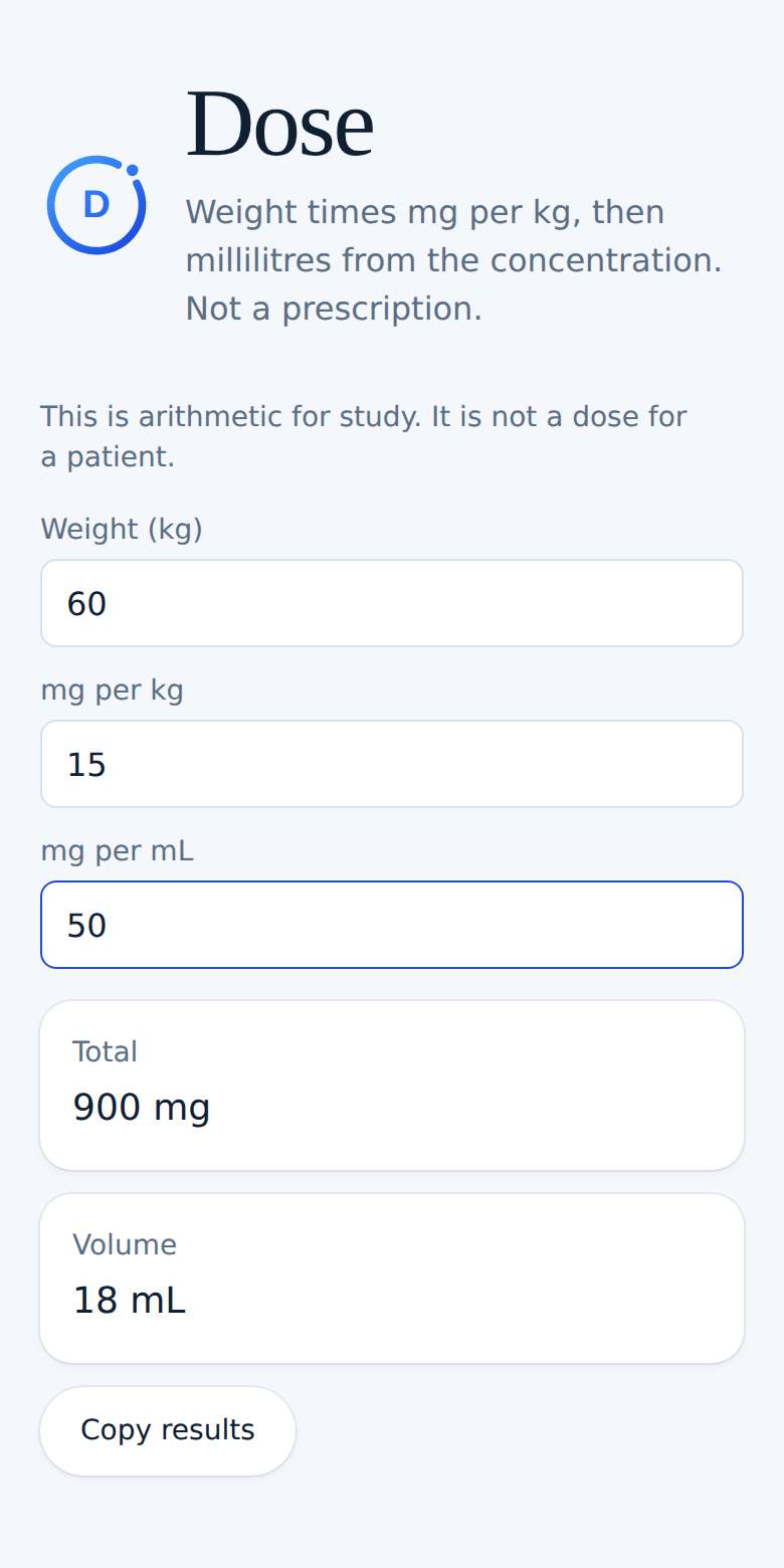 Dose on a phone