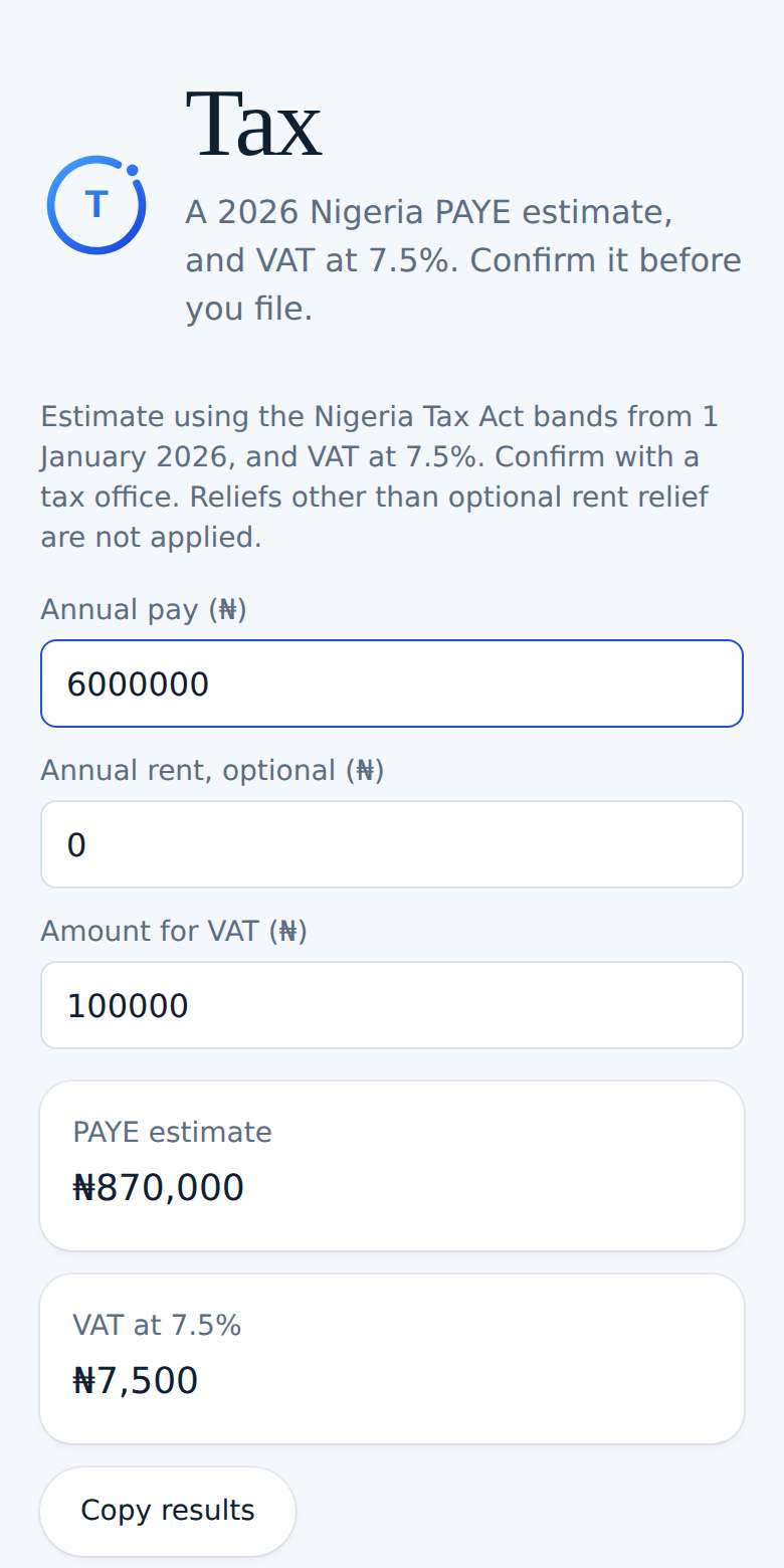 Tax on a phone