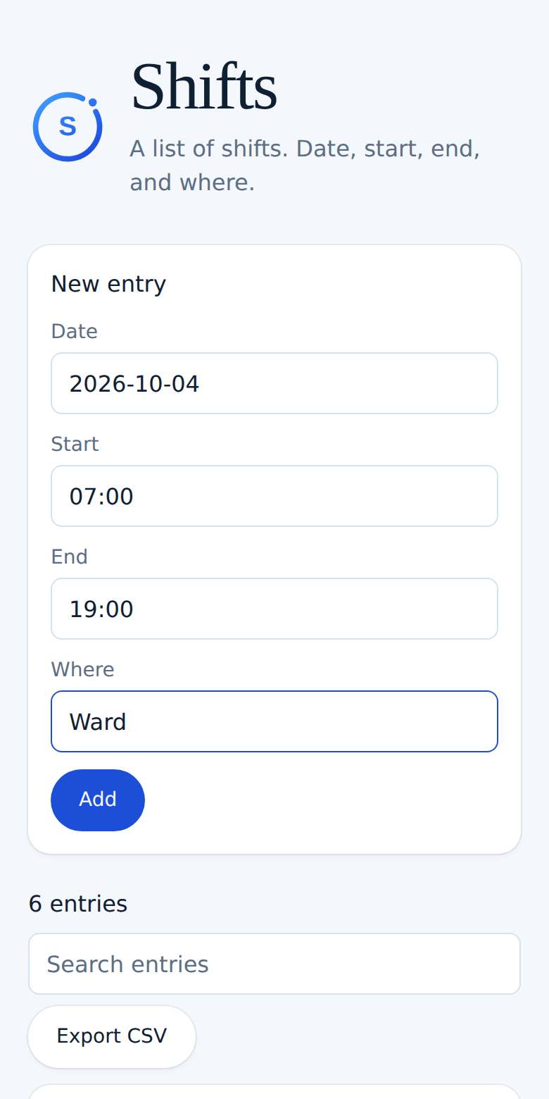 Shifts on a phone